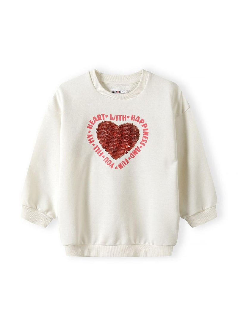 MINOTI Girls Long Sleeve Sweatshirt with Front Print  - Image 2