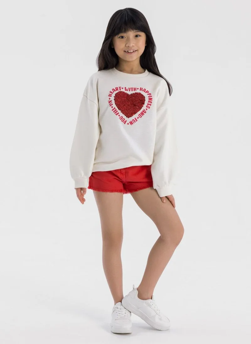 مينوتي Kids Girls Fleece Crew With Print