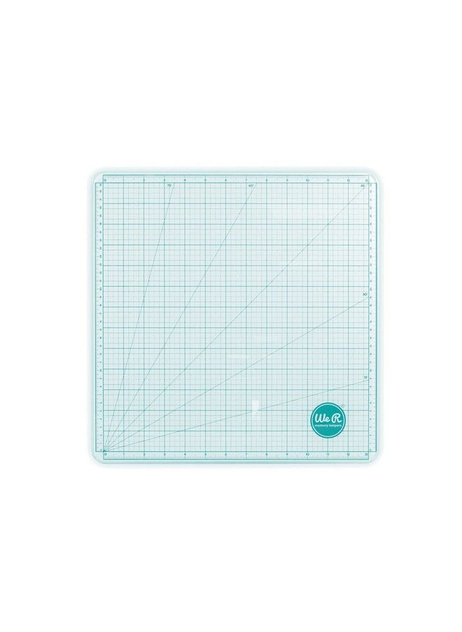 We R Memory Keepers Glass Cutting Mat White Sturdy Craft Work Surface Easy Cleanup Measuring Draw Straight Lines Good For Polymer Clay Ink Paint Card Making Paper Cutting And More  - Image 1