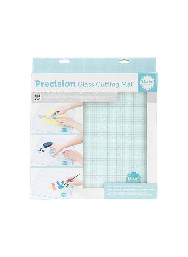 We R Memory Keepers Glass Cutting Mat White Sturdy Craft Work Surface Easy Cleanup Measuring Draw Straight Lines Good For Polymer Clay Ink Paint Card Making Paper Cutting And More  - Image 3