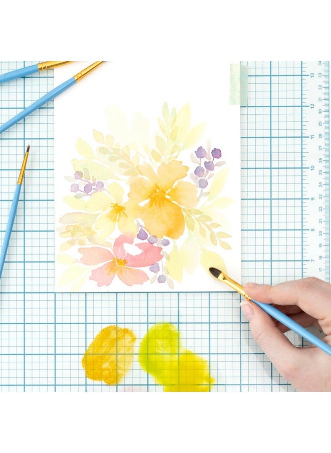 We R Memory Keepers Glass Cutting Mat White Sturdy Craft Work Surface Easy Cleanup Measuring Draw Straight Lines Good For Polymer Clay Ink Paint Card Making Paper Cutting And More  - Image 2