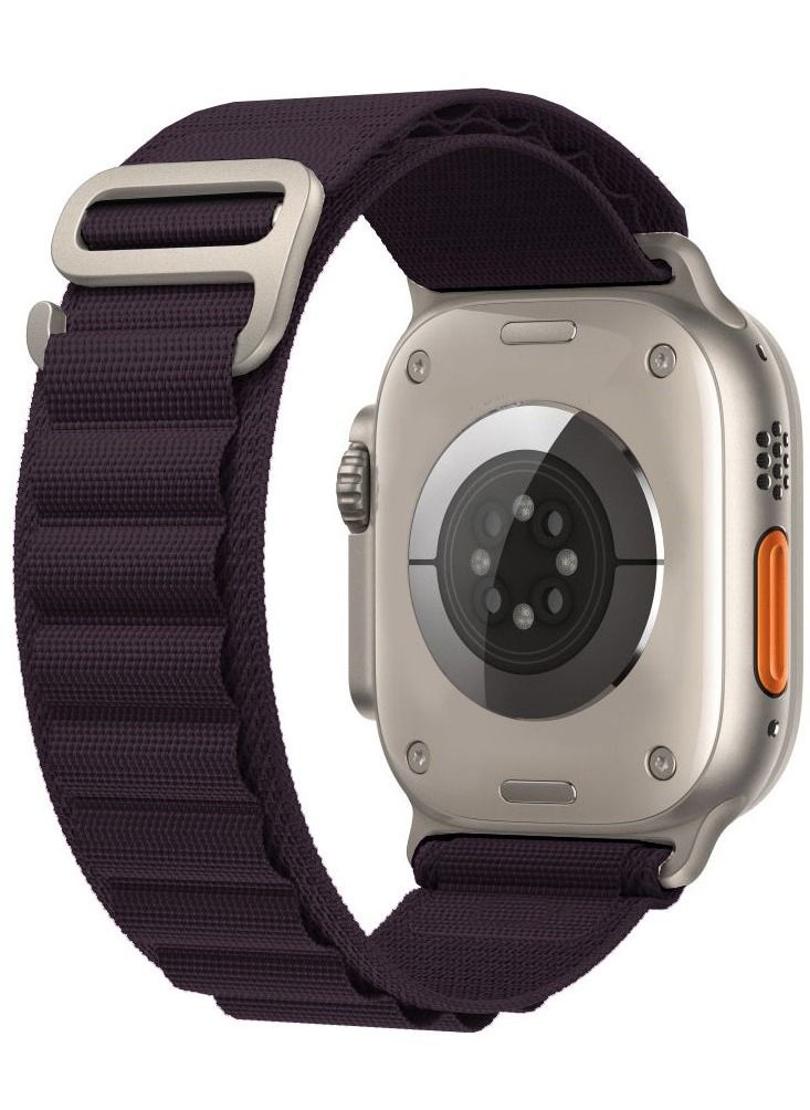 CATANES Apple Watch Band 49mm 45mm 44mm 42mm Alpine Loop Band Women Men Adjustable with Metal G-Hook Strap for iWatch Ultra Series SE 8/7/6/5/4/3/2/1 Dark Purple  - Image 1