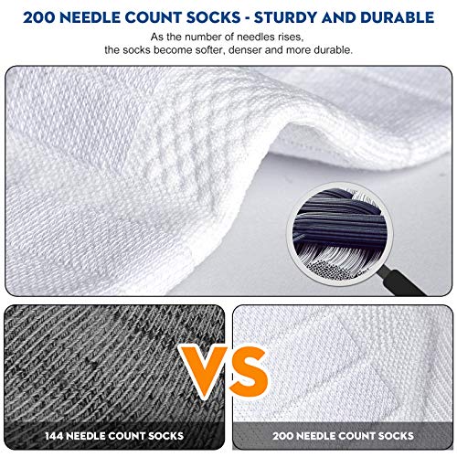 Hylaea Unisex No Show Athletic Running Socks Cushion Compression Low Cut Sports Socks for Gym Workout Tennis Walking Hiking Golf Cushion No Blister Moisture Wicking Tab X-Large - Image 4