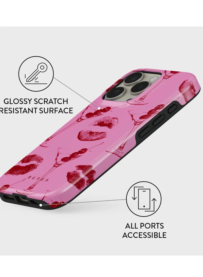 BURGA Luxury Styled Girly Fashion Samsung Galaxy S24 Ultra Case Compatible with Double Layer Silicone Protective Case Call Me
