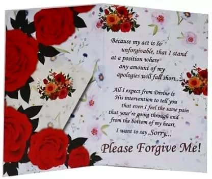 Saugat Traders Sorry Gift For Girlfriend, Boyfriend-Greeting Card, Red Rose Flower, Chocolate And Love Couple Showpiece-Apology Gifts Combo,400 Grams - Image 3