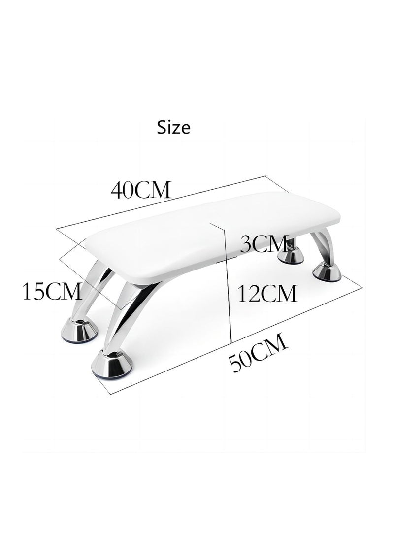 Cool Baby Nail Armrest Pillow Manicure Hand Pillow Pad Salon Microfiber Leather Nail Armrest (White)  - Image 5