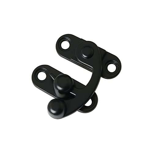 DGBRSM 2pcs Antique Hook Hasp Latch Black Padlock Hasp Hook Lock for Jewelry Box Cabinet Toolbox Suitcase - Image 5