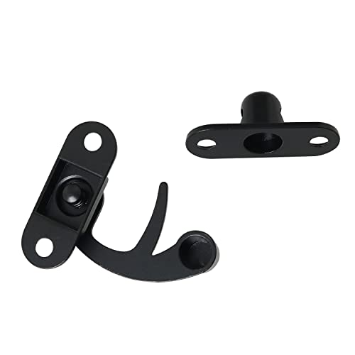 DGBRSM 2pcs Antique Hook Hasp Latch Black Padlock Hasp Hook Lock for Jewelry Box Cabinet Toolbox Suitcase - Image 3