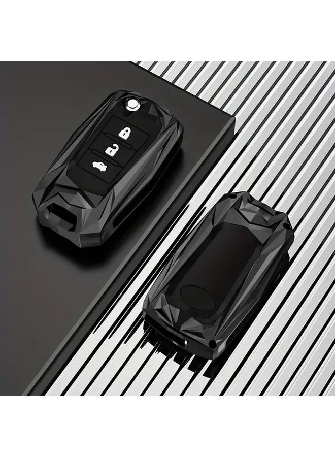 For Kia Car Key Case Zinc Alloy Durable Secure Ring Cover Type B Protective Housing Shell Key Protection Geometric Design Car Key Holder - Image 4