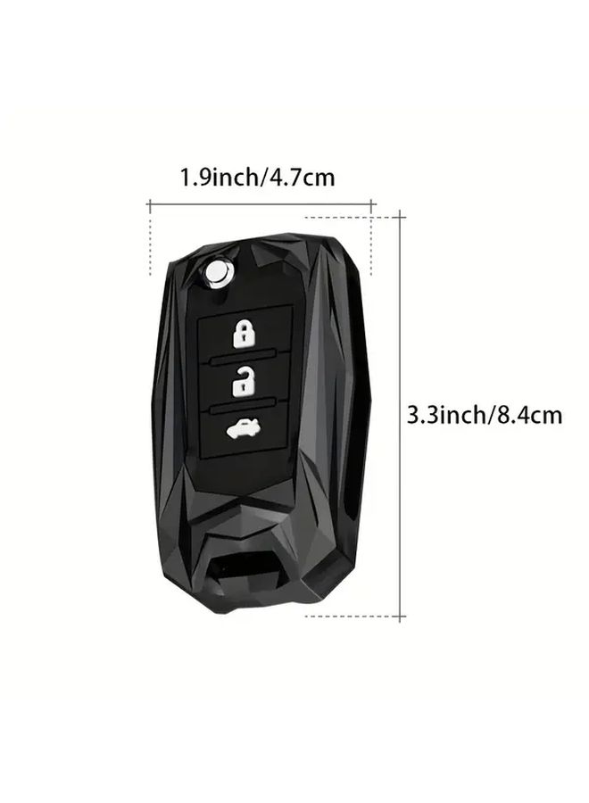 For Kia Car Key Case Zinc Alloy Durable Secure Ring Cover Type B Protective Housing Shell Key Protection Geometric Design Car Key Holder - Image 5