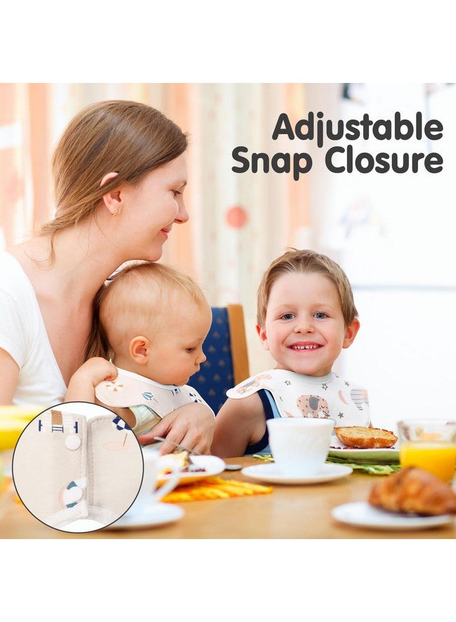 جاجيلي مجموعة من 12 مريلة أطفال من جاجيلي، تدور 360 درجة، مريلة مقاومة للماء، مريلة موسلين للبنات، قماش تجشؤ من القطن الماص للعاب للأطفال من عمر 0 إلى 12 شهرًا - Image 3