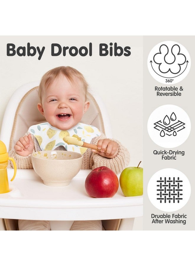 جاجيلي مجموعة من 12 مريلة أطفال من جاجيلي، تدور 360 درجة، مريلة مقاومة للماء، مريلة موسلين للبنات، قماش تجشؤ من القطن الماص للعاب للأطفال من عمر 0 إلى 12 شهرًا - Image 4