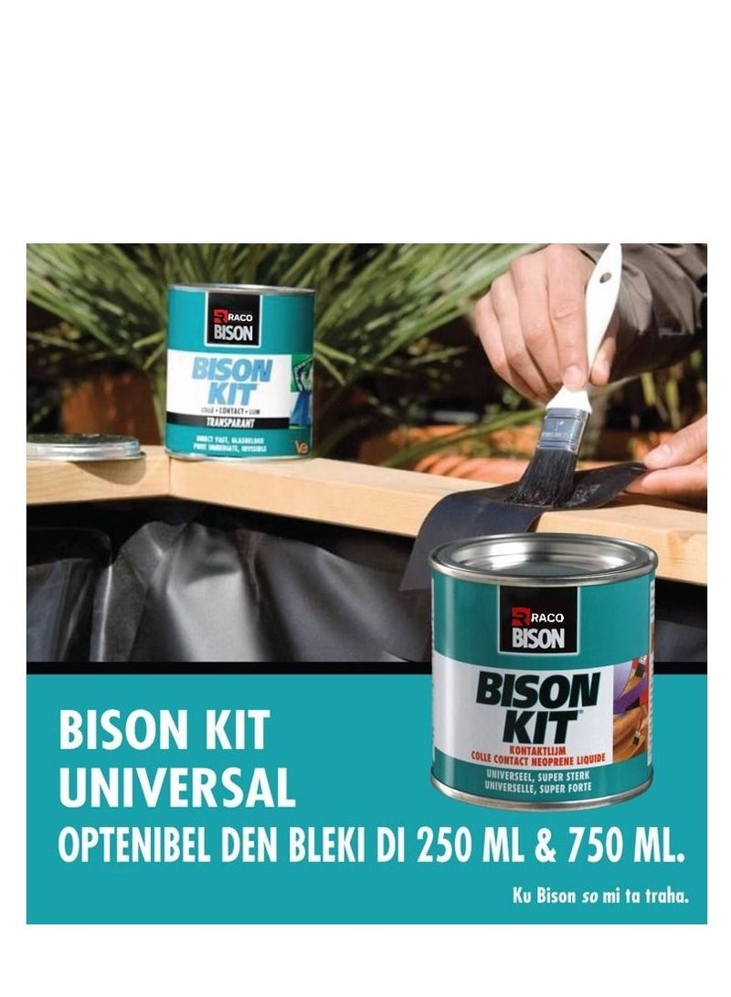 RACO Bison Kit Universal Contact Adhesive Glue, Super Strong, Liquid, 650ml with 2 1/2 Inch Brush - Image 3
