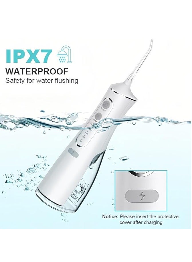 general Cordless water flosser, rechargeable teeth cleaner for braces oral care, waterproof and portable, travel-friendly, with 4 nozzles - Image 3