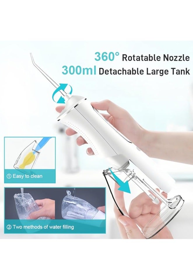 general Cordless water flosser, rechargeable teeth cleaner for braces oral care, waterproof and portable, travel-friendly, with 4 nozzles - Image 4