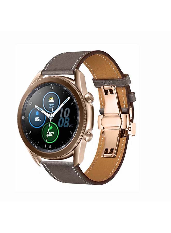 Perfii Genuine Leather Replacement Band for Samsung Galaxy Watch3 45mm Multicolour - Image 2