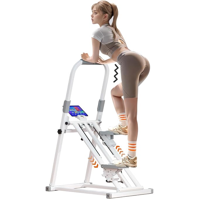 INGUNAR Foldable Stepper for Home Exercise, Vertical Stepper Climber Machine, Adjustable Stair Climber with LCD Monitor & Resistance Bands, Smooth & Quiet Hydraulic System, Full-Body Cardio Workout Equipment - Image 1