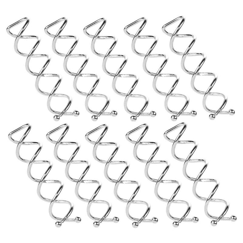 Teensery 10 Pcs Silver Spiral Hair Pins Twist Screw Hair Pins DIY Hair Style Hair Clip Hair Accessories for Women and Girls