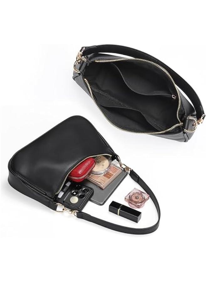 Arabest Clutch Tote Handbags, Shoulder Purse for Women Crossbody Bags Mini Hobo Bag Retro Vegan Leather Trendy Handbag  - Image 3