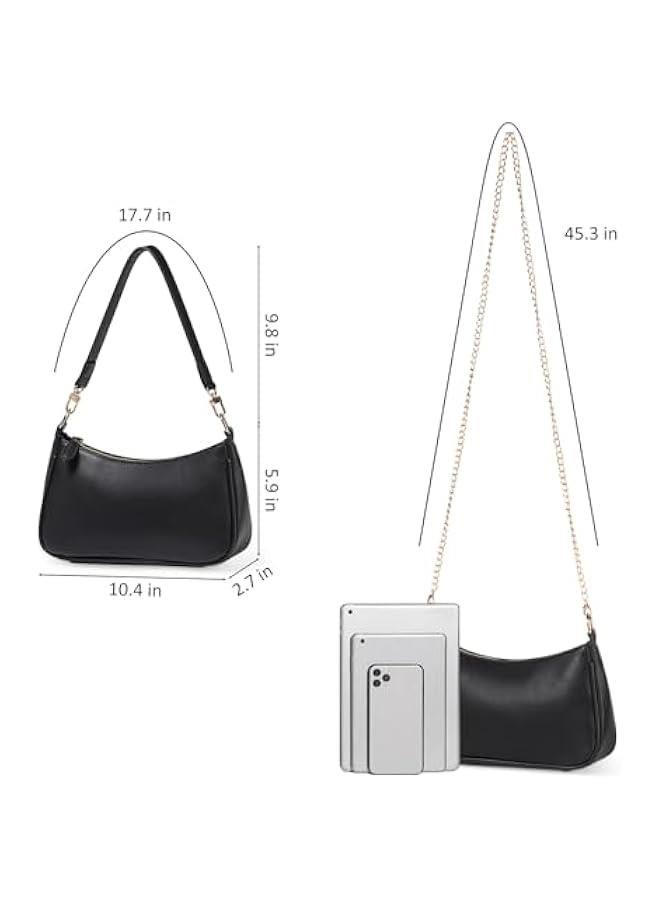 Arabest Clutch Tote Handbags, Shoulder Purse for Women Crossbody Bags Mini Hobo Bag Retro Vegan Leather Trendy Handbag  - Image 4