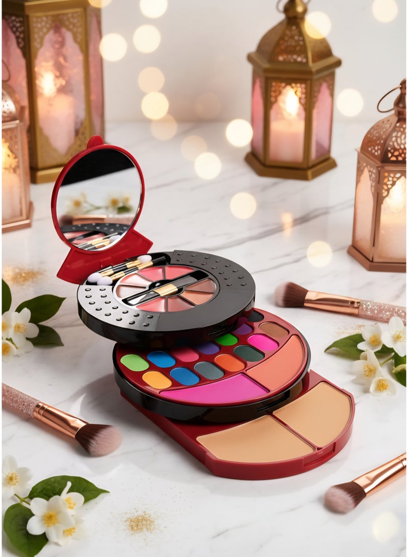 Shams All-in-One Makeup Gift Set | Complete Makeup Palette Kit for Women | Essential Starter Bundle for Beginners & Professionals | Multi-Purpose Beauty Kit with Rich Colors - Image 1