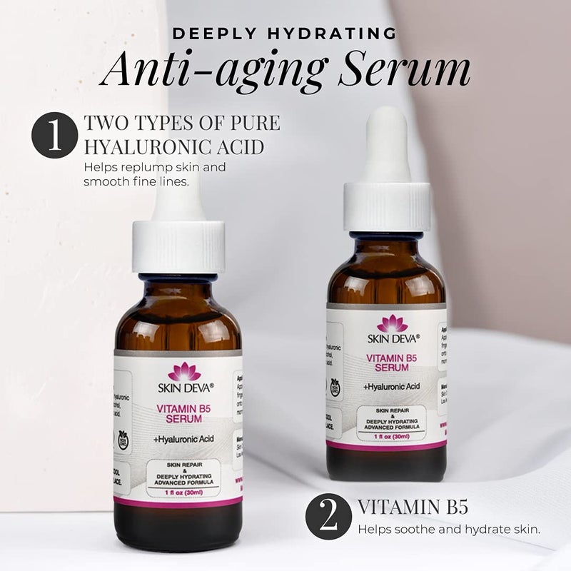 SKIN DEVA Vitamin B5 + Hyaluronic Acid Serum For Face Skin Serum Packed with B5 Relieves Perfect Vitamin Serum - Image 3