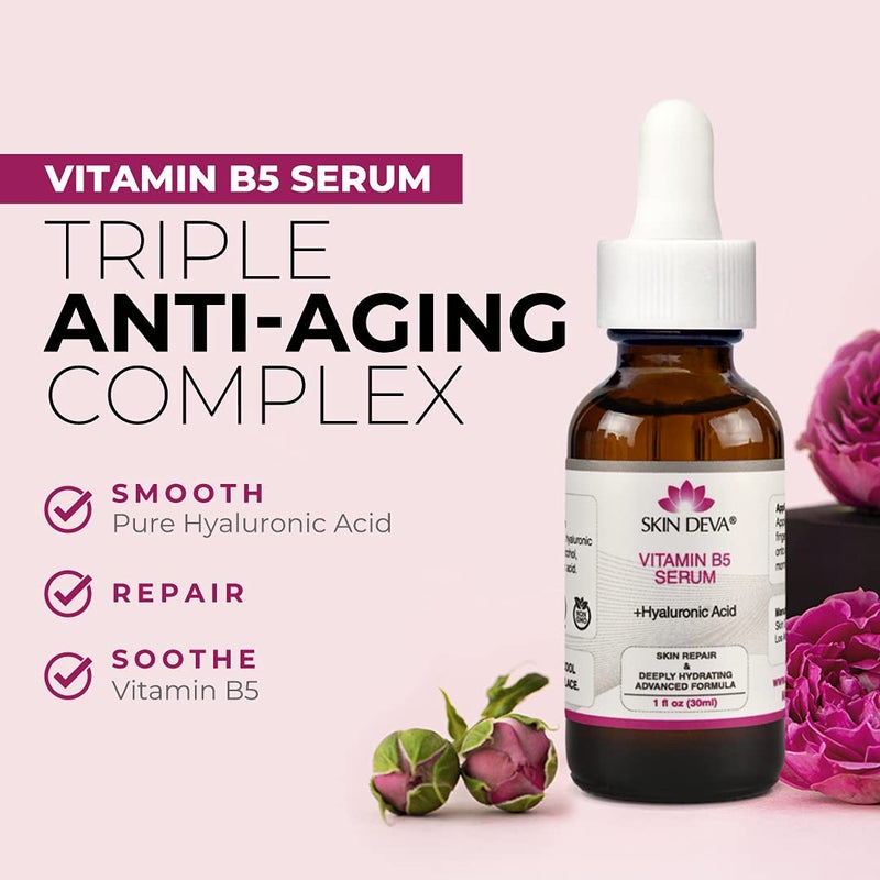 SKIN DEVA Vitamin B5 + Hyaluronic Acid Serum For Face Skin Serum Packed with B5 Relieves Perfect Vitamin Serum - Image 2