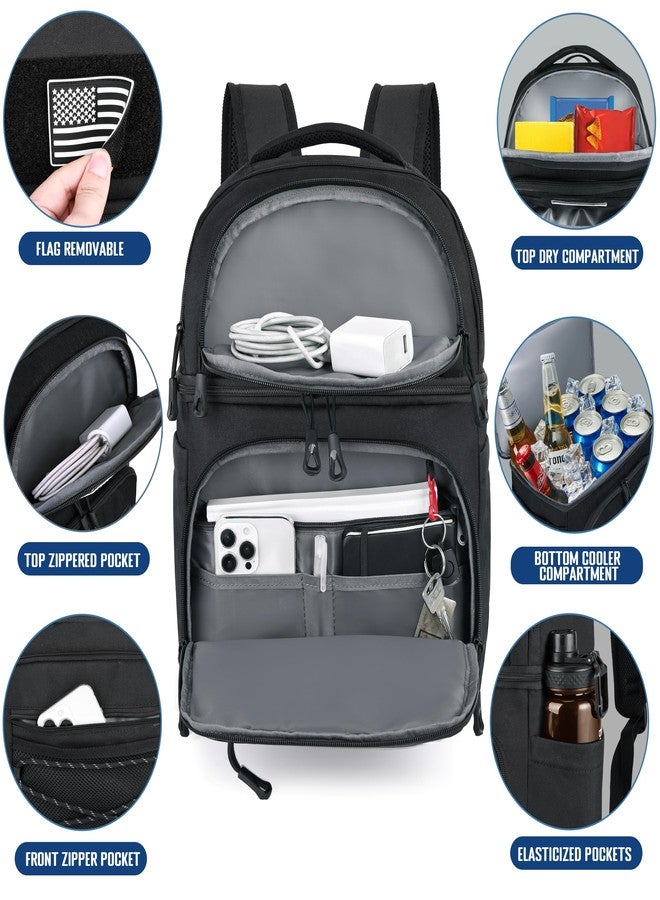 MOZETO Lunch Cooler Backpack Double Deck Lunch Box Backpack Insulated Leakproof Compartments Coolers Bag for Beach Travel Picnic Lunch Hiking BBQ Camping - Image 4
