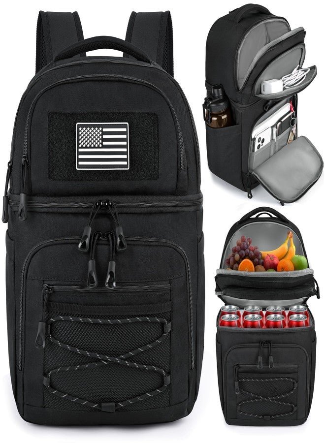 MOZETO Lunch Cooler Backpack Double Deck Lunch Box Backpack Insulated Leakproof Compartments Coolers Bag for Beach Travel Picnic Lunch Hiking BBQ Camping - Image 1