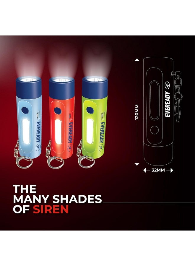 Eveready Eveready Siren DL102 Rechargeable Torch with 100 Decibels (dBA) Personal Safety Alarm - for Women, Kids & Elderly | 1W Torch, 1W Sidelight, Flasher, Keychain, USB Type B Fast Charging - Image 5