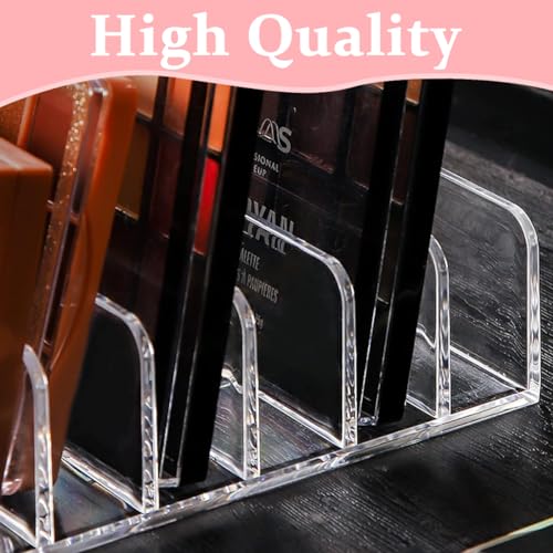 Maycreate Acrylic Eyeshadow Palette Makeup Organizer, 7-Cell Cosmetic Storage, Cosmetics Display Storage Holder For Cosmetic, Eye Shadow, Sunglasses And Wallets - Transparent - Image 3