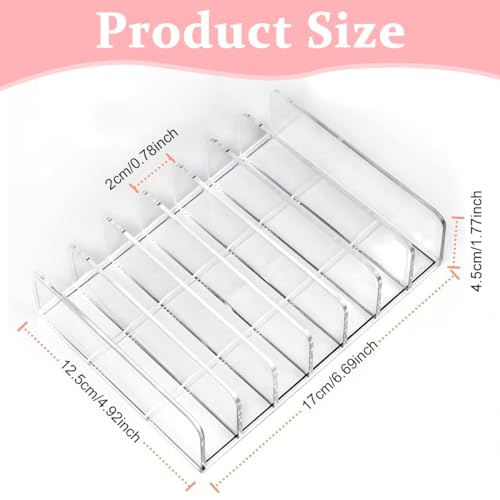 Maycreate Acrylic Eyeshadow Palette Makeup Organizer, 7-Cell Cosmetic Storage, Cosmetics Display Storage Holder For Cosmetic, Eye Shadow, Sunglasses And Wallets - Transparent - Image 2