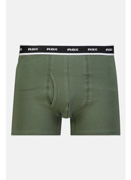 RBX Men 3 Pieces Brand Logo Boxer Briefs, Black/Olive  - Image 5