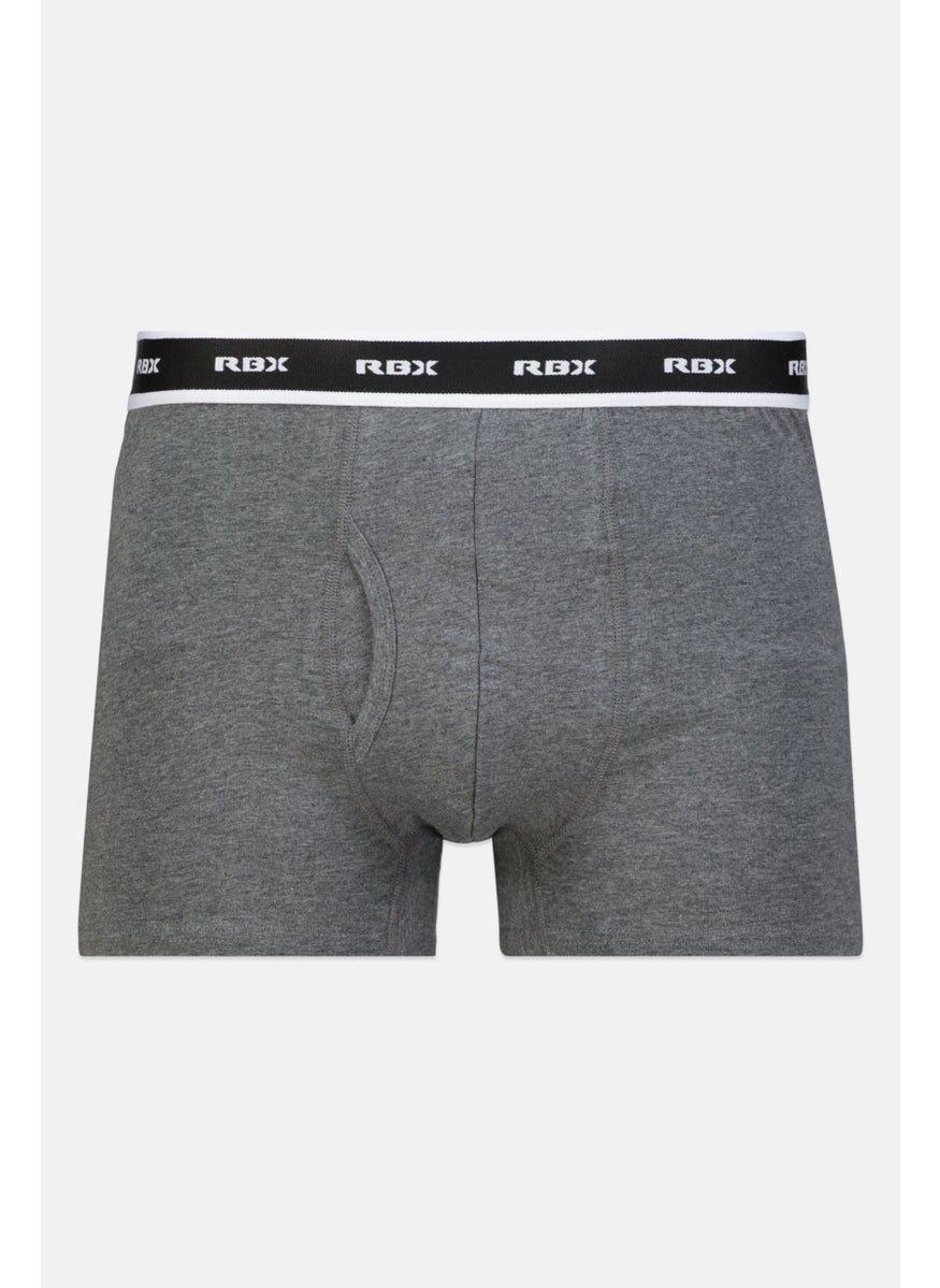RBX - Men 3 Pieces Brand Logo Boxer Briefs, Black/Olive - Image 1