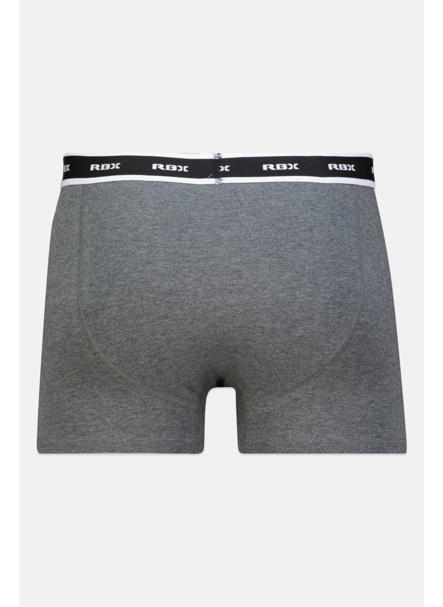 RBX - Men 3 Pieces Brand Logo Boxer Briefs, Black/Olive - Image 1