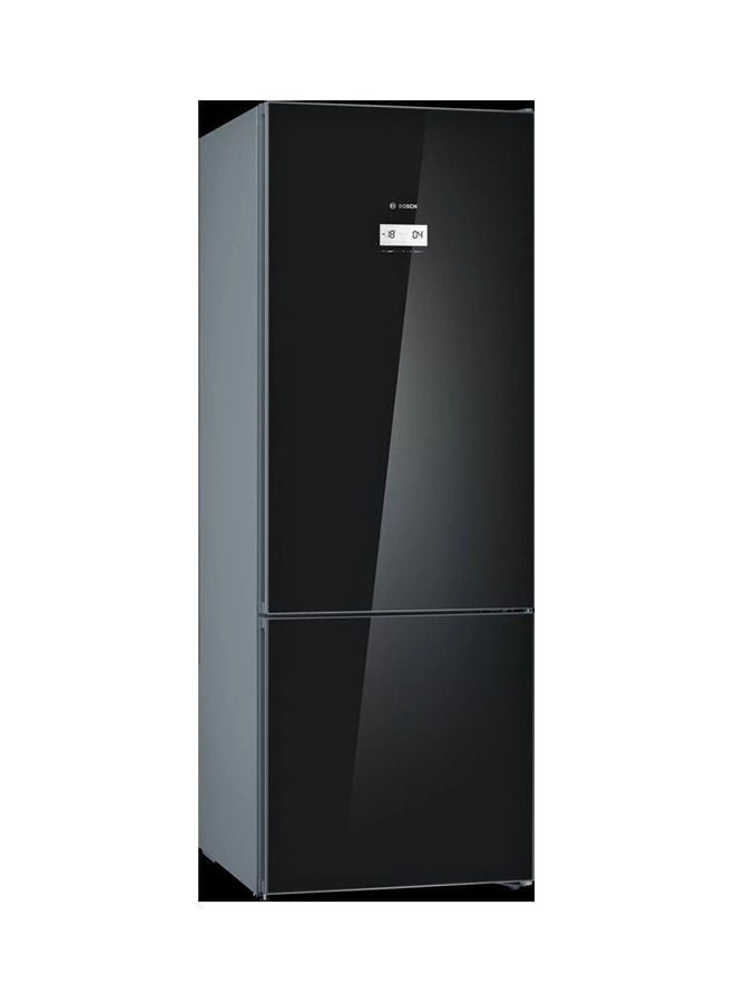 BOSCH Serie 6 Refrigerator with freezer at bottom, glass door 325 W KGN56LB3E8 Black - Image 1