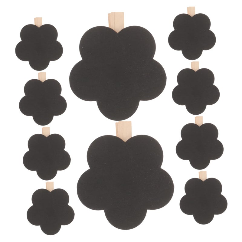 Wooden Message Board Mini Blackboard Clips Decorative Memo Clip Set of 10 - Image 2