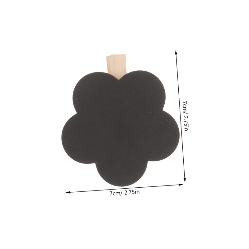 Wooden Message Board Mini Blackboard Clips Decorative Memo Clip Set of 10 - Image 3