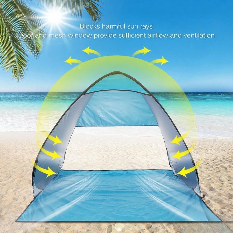 Automatic Instant Pop Up Beach Tent Lightweight Outdoor Beach Shade Sun Shelter Tent Canopy Cabana with Carry Bag - Image 3