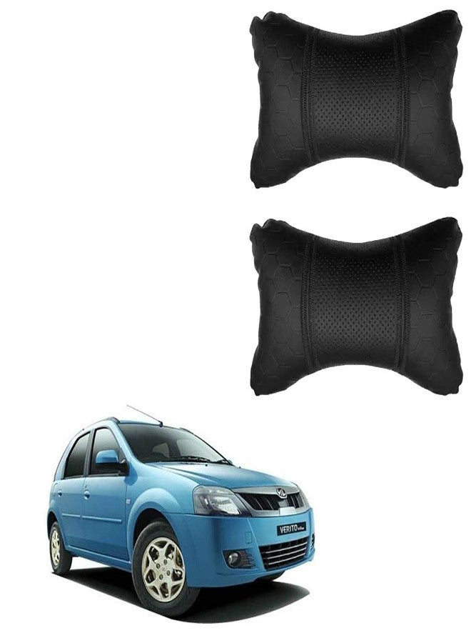 AdroitZ Black Neck Rest Soft Cushion in Leatherette Material Football Design for Car_489 - Image 1
