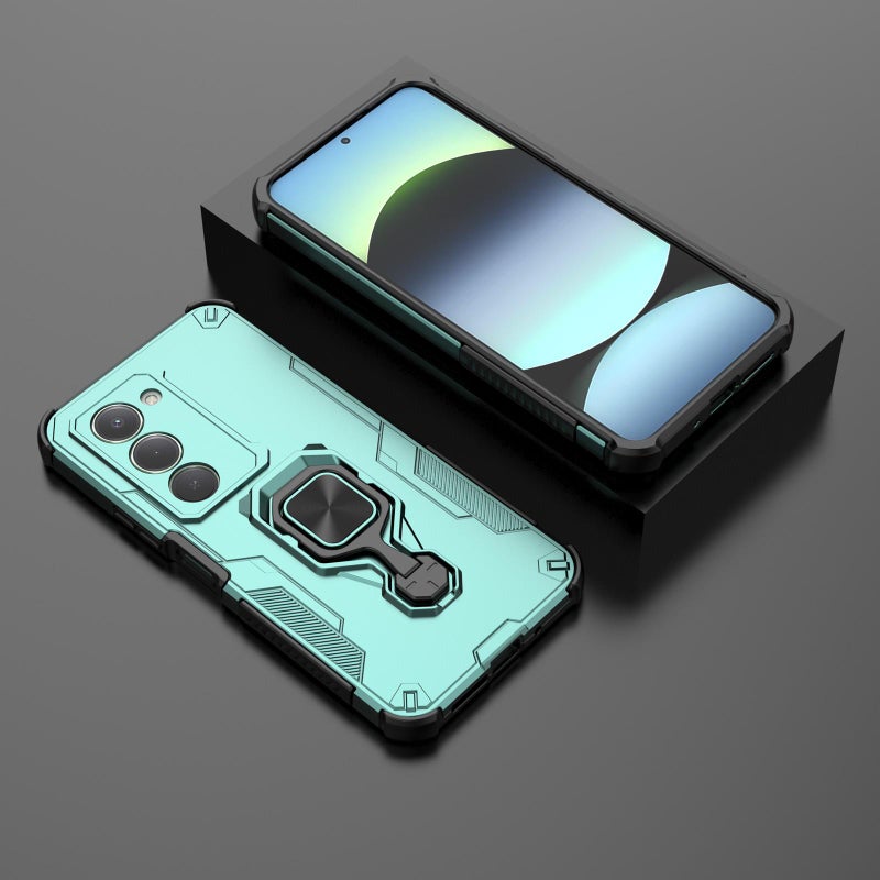 إيروريكس جراب هاتف هجين من مادة TPU بمسند معدني لهاتف Redmi 15 5G Global/15 4G SEA مقاس 169 مم (أخضر) - Image 2