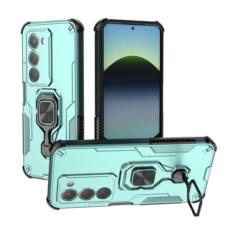 إيروريكس جراب هاتف هجين من مادة TPU بمسند معدني لهاتف Redmi 15 5G Global/15 4G SEA مقاس 169 مم (أخضر) - Image 1