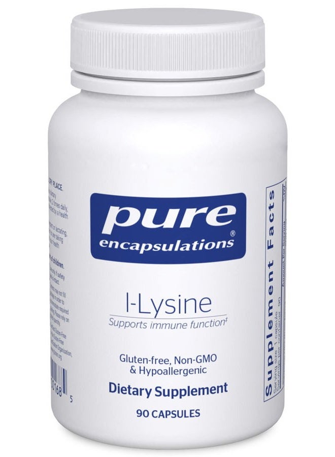 Pure Encapsulations L-Lysine - Essential Amino Acid Supplement for Immune Support & Gum, Lip Health* - with L-Lysine HCl - 90 Capsules - Image 1