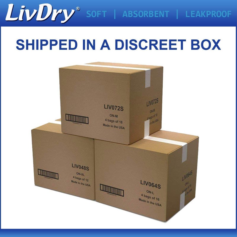 LivDry Incontinence Pad Insert for Men and Women | Hyper 1200 for Less Active Usage and More Protection (30 Count) - Image 5
