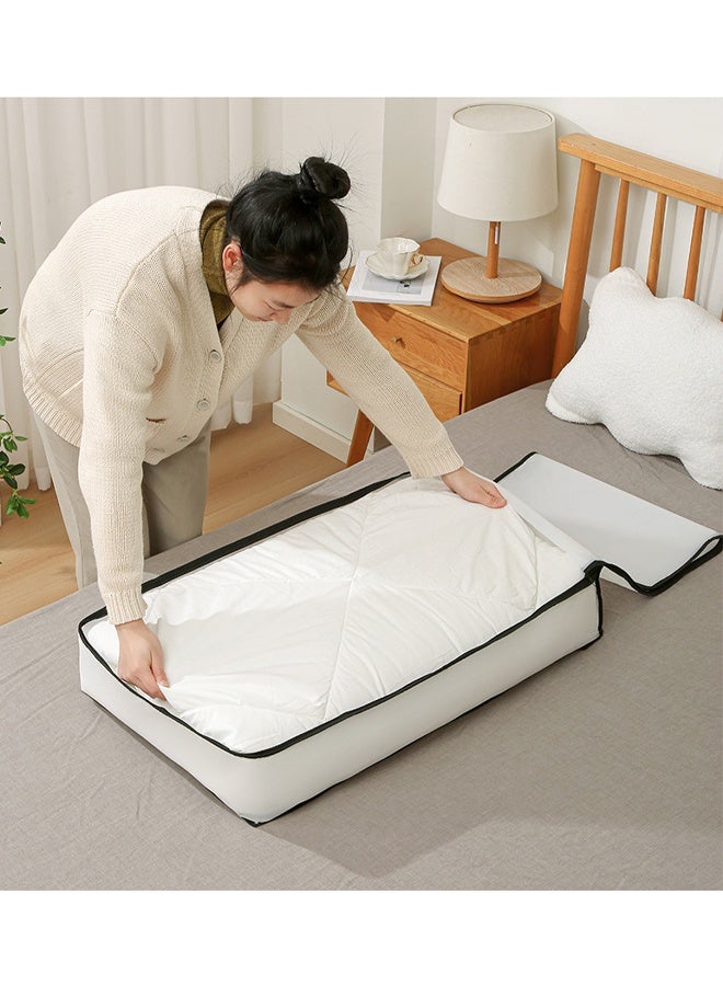 HQ-GAMING 120L Large Storage Bag Quilt Storage Bag, Clothes Storage Bins Foldable Closet Organizers PEVA Clothes Wardrobe Storage Containers with Zipper for Blankets, Bedding, 80*60*25cm - Image 4