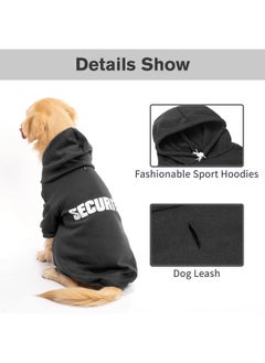 BINGPET Security Dog Hoodies Puppy Sweater Cold Weather Dog Coats Soft Brushed Fleece Pet Clothes Hooded Sweatshirt For Dog Cat  - Image 4