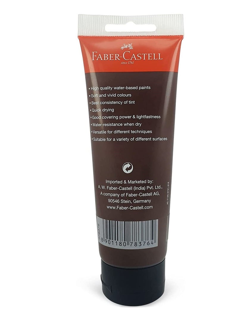 FABER-CASTELL - Acrylic Color Paint 120ml Van Dyck Brown - Image 1
