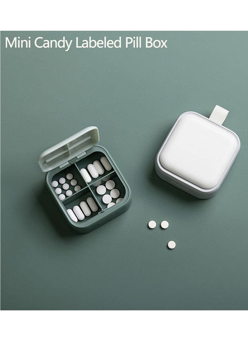 Suntown Small Pill Case Pill Box Travel Daily Pill Organizer Portable Pretty Pill Container for Purse Pocket Compact Medicine Holder for Fish Oils Supplements White - Image 5