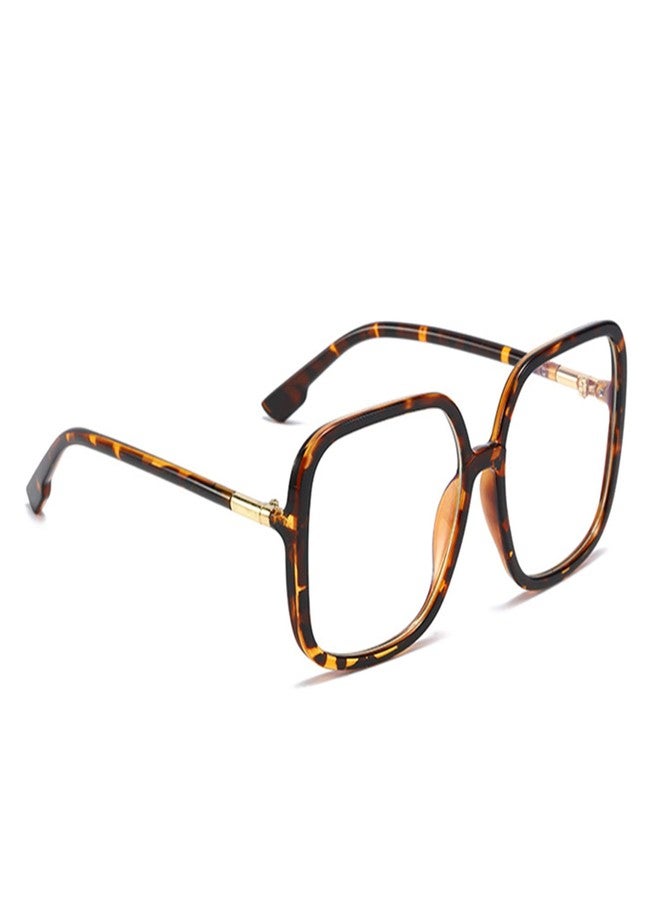 bullabulling Retro Square Reading Glasses For Women Blue Light Blocking Oversized Eyeglass Frames Large lens (Leopard, 1.50, x) - Image 4