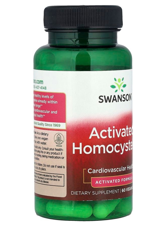 SWANSON كبسولات هوموسيستين نشطة 60 كبسولة نباتية - Image 2